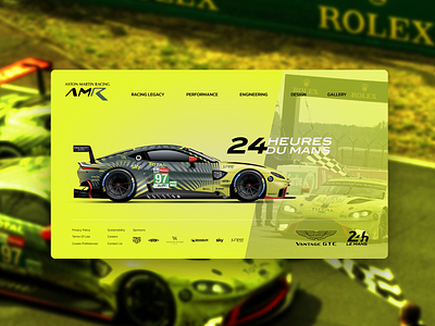 #WeAreEndurance | Aston Martin Vantage GTE app design ui ux web