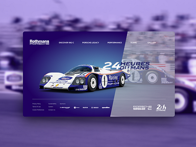 PORSCHE LMS 1200 app design ui ux web website