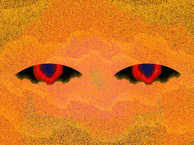 Eye Doodle eyes look noise orange trippy
