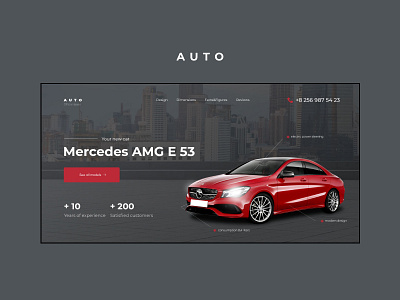 Web design page for mercedes car car dealer car design car interface design first screen landing luxury mercedes ui web website