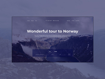 Tour to Norway design design system development first screen frontend landing landing page norway tour tourism travel travel agency travel app traveling ui web webdesign website website concept website design