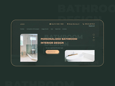 Bathroom interior design bathroom bathroom design design first screen interior landing luxury ui user interface web webdesign website