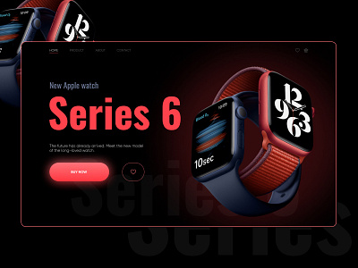 Promo for new apple watch branding design first screen illustration landing logo ui web webdesign website