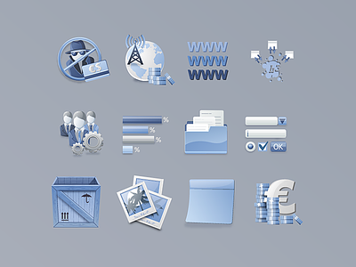 Intranet icons for B3 agency icons interface intranet pictogram symbol ui vector vector art web