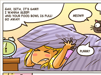 The one about sleep depurrrrvation anime cat catcomics comic comics crazycatlady manga neko