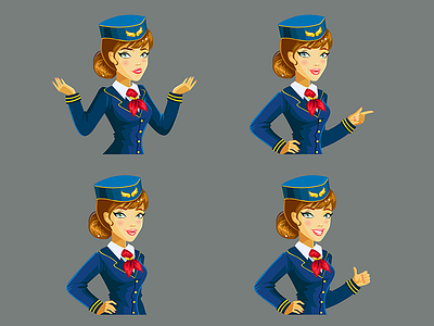 Character design for Facebook Game art character cute design drawing facebook game hostess illustration illustrator vector
