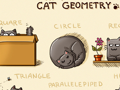 Cat Geometry comics cat catsu comics crazycatlady kitty