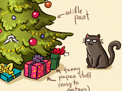 Dita and Xmas tree by Daria Tokranova on Dribbble