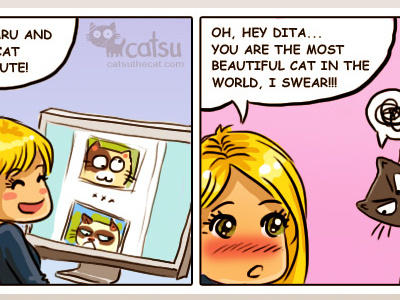The one about jealousy cat catsu comics crazy drawing lady raster