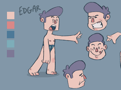 Character Design-Edgar animation design illustration logo minimal