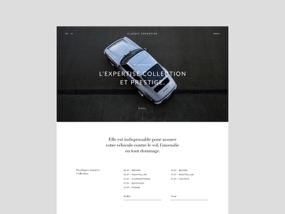 Classic Expertise - Home automotive grid layout minimal structure ui white