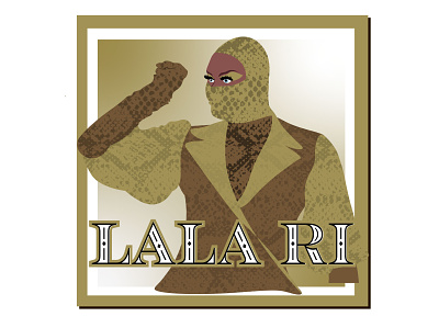 RuPaul Season 13 "LaLa Ri" design drag queen funny graphic design illustration lgbtqa rupaul rupauls drag race ui
