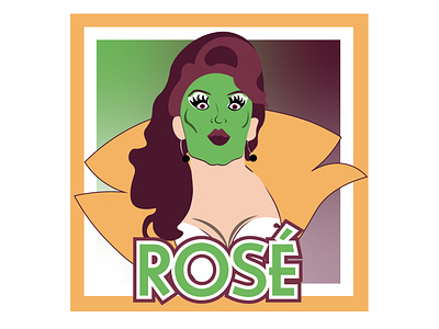 RuPaul's Drag Race Season 13 "Rosé" design drag queen funny graphic design illustration rupauls drag race
