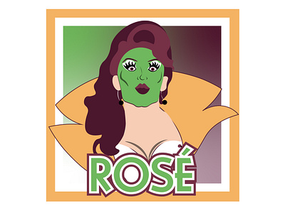RuPaul's Drag Race Season 13 "Rosé" design drag queen funny graphic design illustration rupauls drag race
