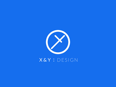 X & Y Blue design illustrator logo