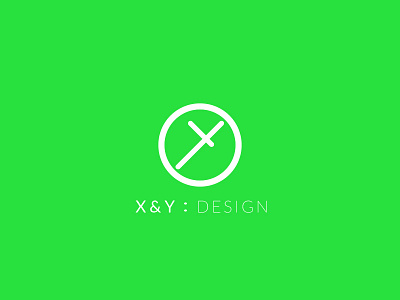 X & Y Green design illustrator logo