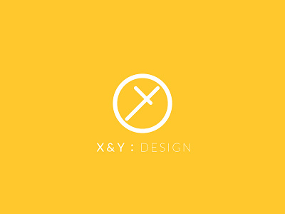 X & Y Yellow design illustrator logo