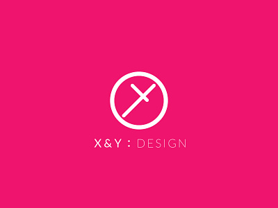 X & Y Pink design illustrator logo