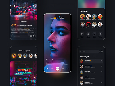 Mobile Social Media App UI