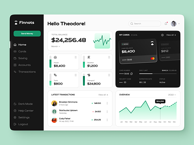 Finance Web App Dashboard