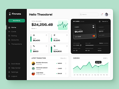 Finance Web App Dashboard