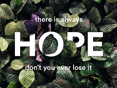 Hope hope ivy leaf plants typography