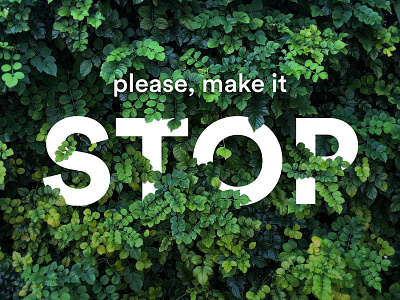 Stop ivy leaf plants stop typography