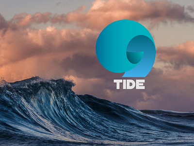 TIDE app design icon logo tide typography wave