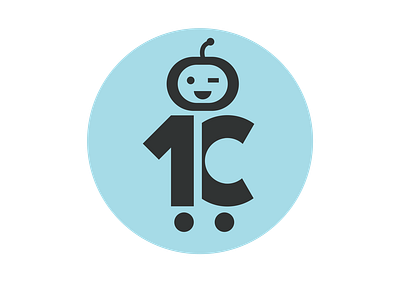1C bot avatar icons design icon illustration logo