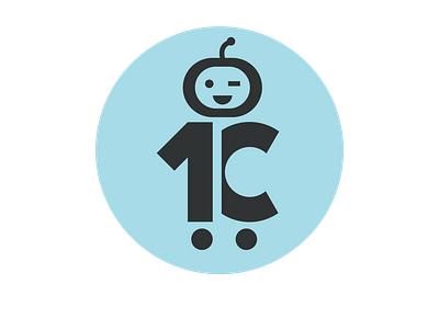 1C bot avatar icons design icon illustration logo