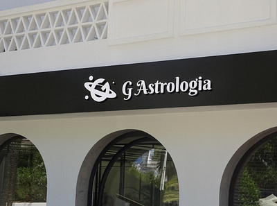 G Astrologia's outdoor sign astrologia astrology avatar icons design icon illustration logo outdoor sign planet planets sign stars typography