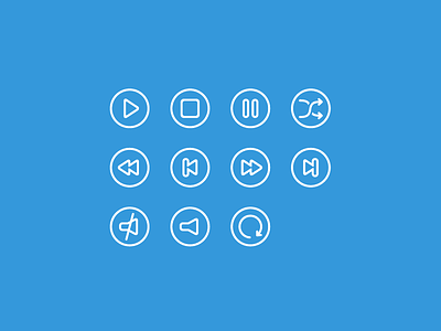 Audio Icons (Free Download) audio icon audio icons audio player icons icon icons ui icons vector icon vector icons video icon video icons video player icons