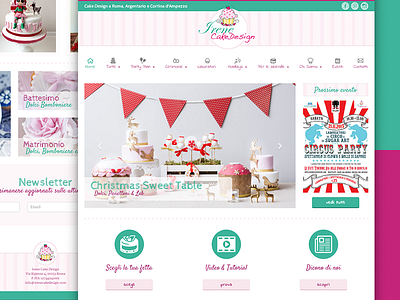 Cake Design Website button cake flat food icons layout menu responsive ui web webdesign website