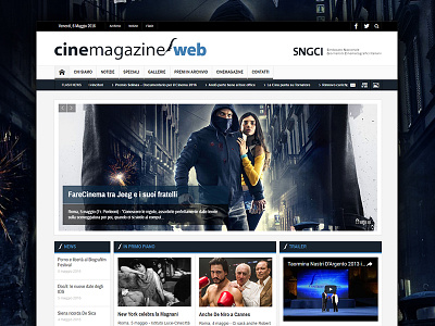 Cinema magazine website cinema interface layout magazine movies news responsive ui web design web development webdesign website