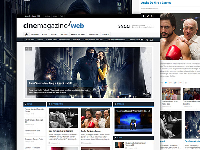 Cinema magazine website cinema interface layout magazine movies news responsive ui web design web development webdesign website