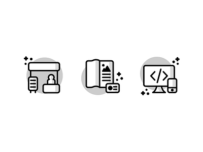 Icons (draft) draft icon icons illustration mobile outline print screen services vector web