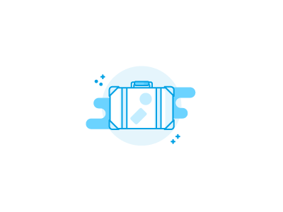 Suitcase illustration / icon draft holiday icon icons illustration lineart luggage monochrome outline sketch suitcase travel