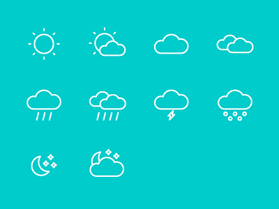 Weather outline icons