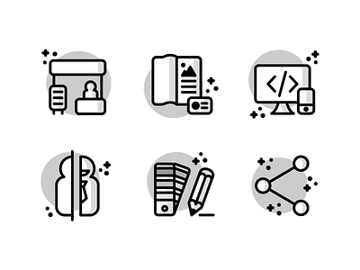Agency icon set icon icons illustration iphone mac outline pantone pencil print screen share stand