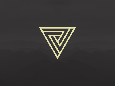 V Logo icon illusion impossible letter lettermark logo mark penrose symbol triangle tribar v