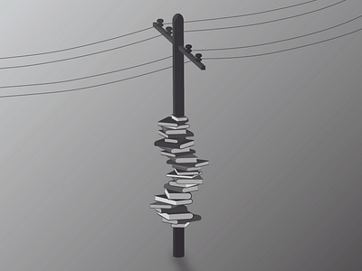 Pole and Books 3d first shot illustration