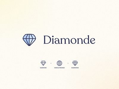 Diamonde 💎 🌍 branding company diamond dribbble french gradient gradients jewellery logo mesh mesh gradient monde noise world worldwide