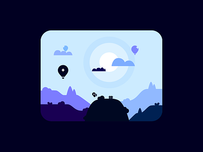 Ozryn adobe adobexd blue bush butterfly colour design dribbble flatdesign graphicdesign hills illustration illustrator landscape nature purple scenery star sun vector