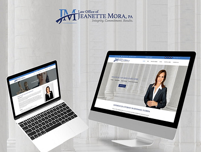 The Law Office of Jeanette Mora, P.A. branding design elementor graphic design illustration logo ui vector website design wordpress