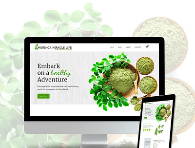 MORINGA MIRACLE LIFE branding elementor graphic design illustration logo product design website design wordpress