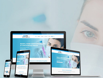 JKM Medical Supplies branding elementor graphic design logo website design woo commerce wordpress