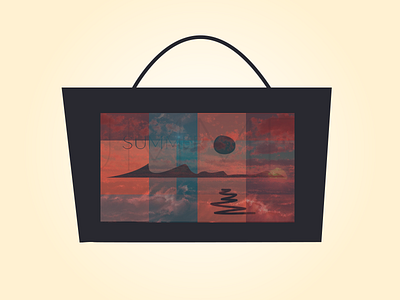Bag Illustration bag fashion illustration sea summer sun woman
