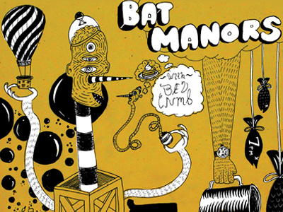 Bat Manors & Bed Crumb Show flier