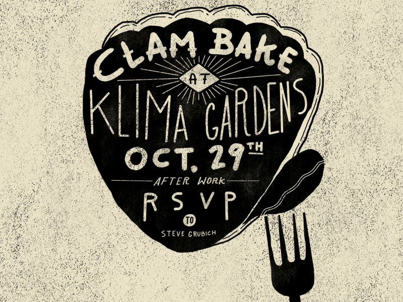 quick clam bake invite flyer by chris corsi dribbble dribbble