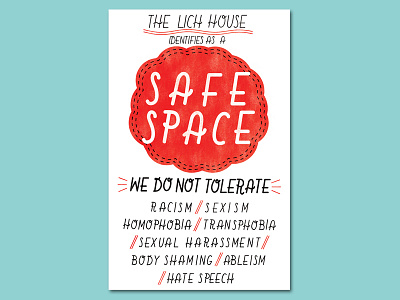Safe Space Poster Typography design family font hand drawn lettering poster typeface typography